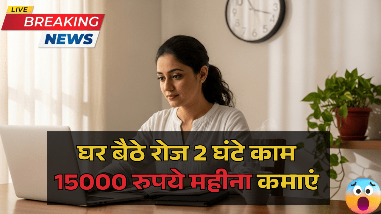 Data Entry Job: घर बैठे रोज 2 घंटे काम 15000 रुपये महीना कमाएं