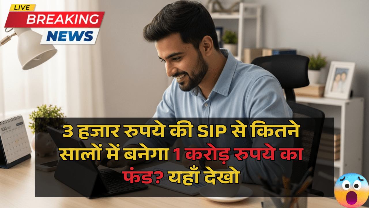 Investment In SIP: 3 हजार रुपये की SIP से कितने सालों में बनेगा 1 करोड़ रुपये का फंड? यहाँ देखो आसान कैलकुलेशन