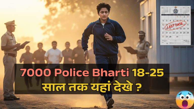 Last Date Tomorrow: 7000 Police Bharti 18-25 साल तक
