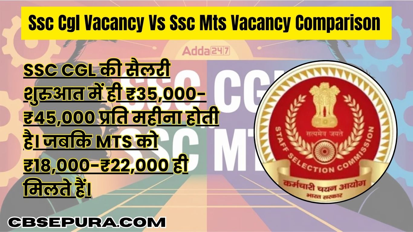 Ssc Cgl Vacancy Vs Ssc Mts Vacancy Comparison 2025